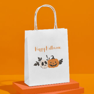 Sac Cadeau Moyen Citrouille du parti Halloween