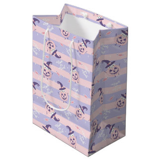 Sac Cadeau Moyen Citrouilles d'Halloween mignonne et Motif Casquett