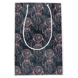 Sac Cadeau Moyen Classé Rose Gold Dreamcatcher Grey Motif