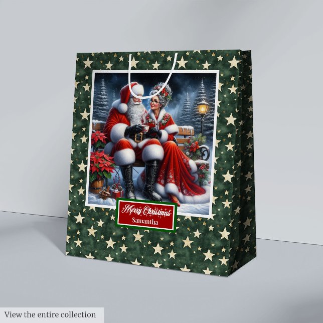 Sac Cadeau Moyen Classic Coolest Mme Claus Noël (Classic Coolest Mrs Claus Christmas Holiday Gift Bag)