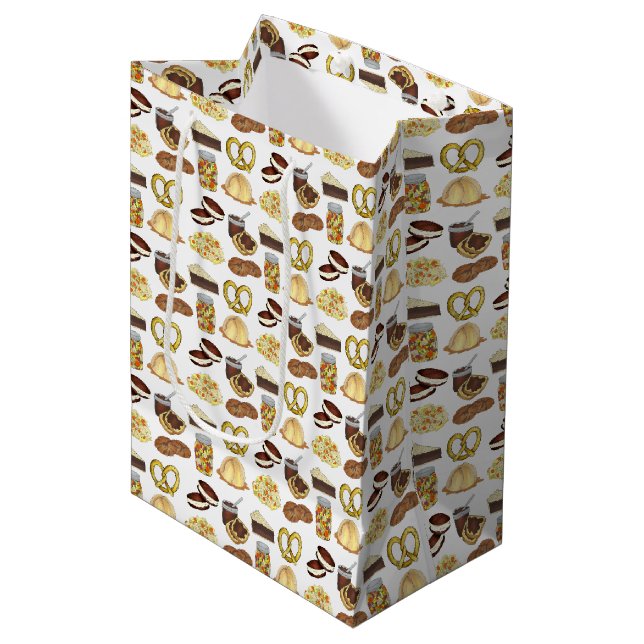 Sac Cadeau Moyen Classic Pennsylvania PA Hollandais Amish (Devant Angle)