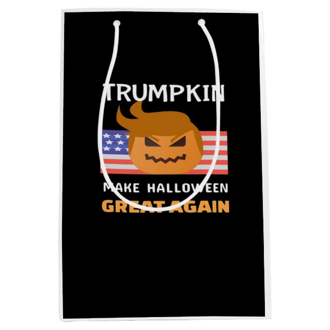 Sac Cadeau Moyen Classique de Trumpkin d'Halloween (Devant)