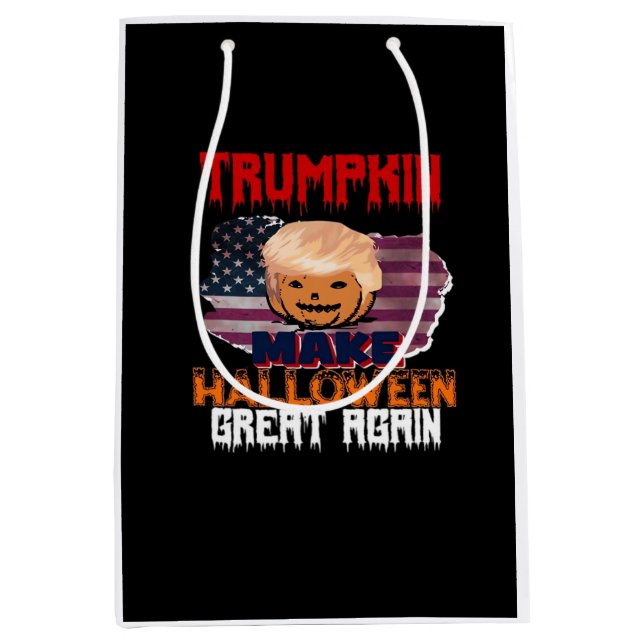 Sac Cadeau Moyen Classique d'Halloween de Trumpkin (Devant)