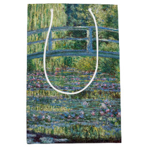 Sac Cadeau Moyen Claude Monet - Eau Lily étang, Harmonie verte