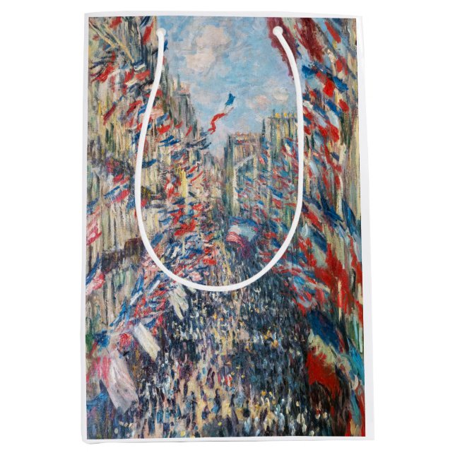 Sac Cadeau Moyen Claude Monet - La Rue Montorgueil - Paris Uncommon (Devant)