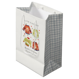 Sac Cadeau Moyen Coeur hivernal mignon Doux moche N'importe quel âg