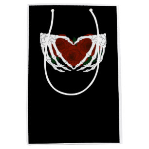 Sac Cadeau Moyen Coeur squelettique