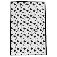 Cœurs noirs brillants motif mignon romantique