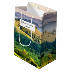 Sac Cadeau Moyen Collines ondoyantes Photo de nature panoramique po