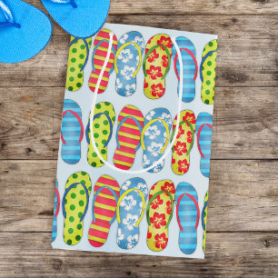 Sac Cadeau Moyen Coloré été Tropical mignon Flip Flops Motif