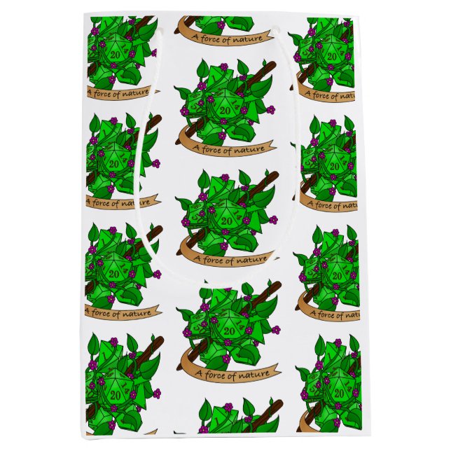 Sac Cadeau Moyen Conception de dés Druid (Devant)