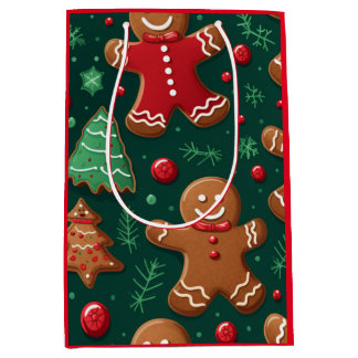 Sac Cadeau Moyen Conception de pain d'épices de Noël