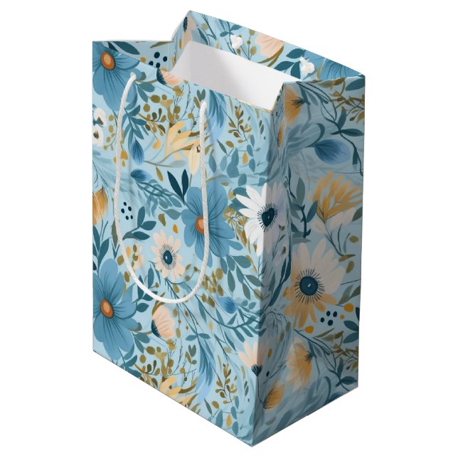 Sac Cadeau Moyen Conception de prairie de marais (Dos Angle)