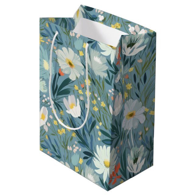 Sac Cadeau Moyen Conception de prairie Fleur sauvage (Dos Angle)