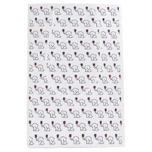 Sac Cadeau Moyen Conception d'échange de cadeaux de Noël éléphant b