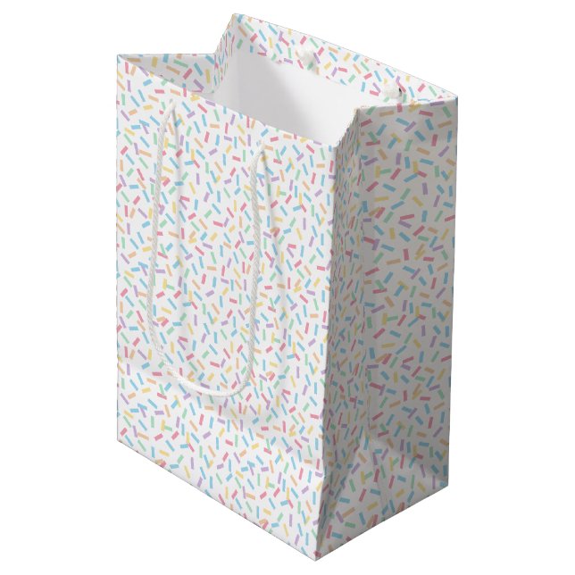 Sac Cadeau Moyen Confetti Pastels (Sprinkles) (Devant Angle)