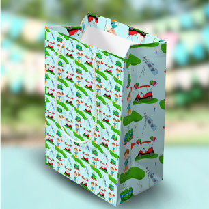 Sac Cadeau Moyen Cool Boy's Golfing Thème fête d'anniversaire
