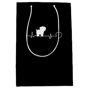 Sac Cadeau Moyen Cool Carlin Chien race Heartbeat Chiot