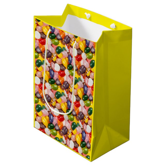 Sac Cadeau Moyen Cool coloré doux fèves de Pâques Jelly Candy (Devant Angle)