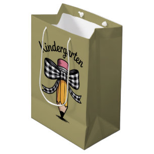 Sac Cadeau Moyen Coquette crayon noeud papillon enseignant de mater