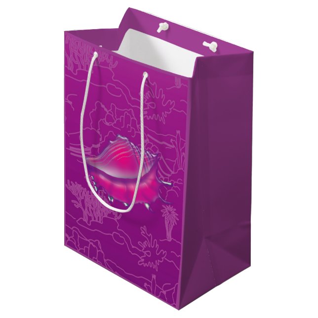 Sac Cadeau Moyen Coquillage (Devant Angle)