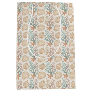 Sac Cadeau Moyen Coquillages et Corail