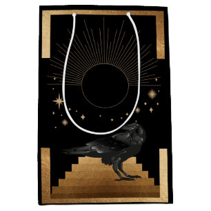 Sac Cadeau Moyen Corneilles, oiseaux noirs - Anniversaire des corbe