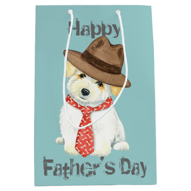 Sac Cadeau Moyen Coton de Tulear Papa (Devant)