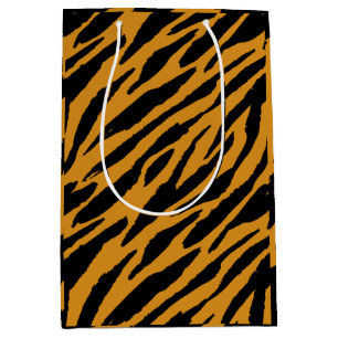 Sac Cadeau Moyen Couleur de tigre Motif Animaux Amoureux