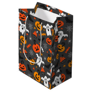 Sac Cadeau Moyen Couleurs d'automne Symboles d'Halloween motif sur 