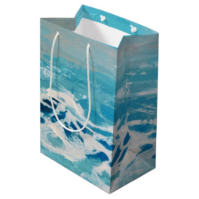 Sac Cadeau Moyen Couleurs d'eau peintes (Dos Angle)