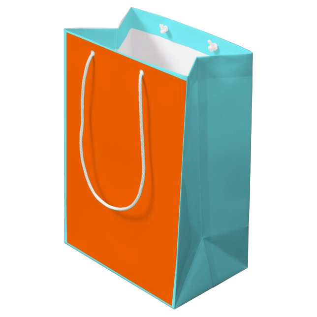 Sac Cadeau Moyen couleurs néon solides (Dos Angle)