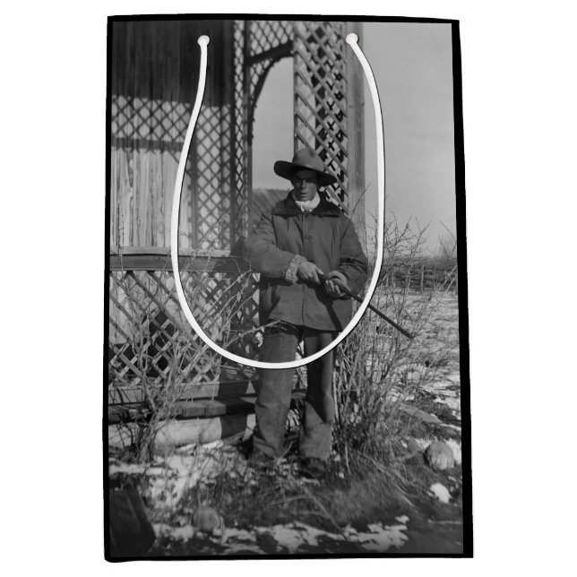 Sac Cadeau Moyen Cowboy Rancher ou le hors-la-loi canadien du Vieux (Devant)