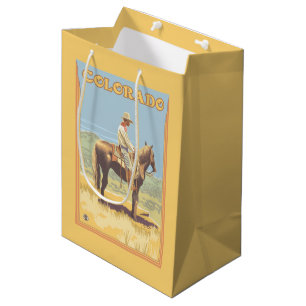 Sac Cadeau Moyen Cowboy (vue de côté) le Colorado