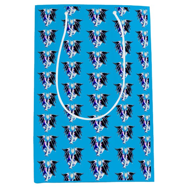 Sac Cadeau Moyen Créature mythique dragon monstre marin fantastique (Devant)