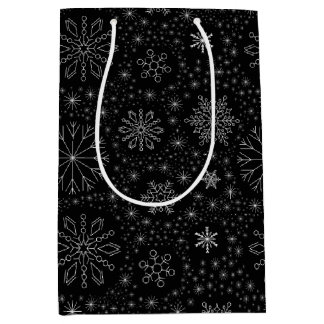 Sac Cadeau Moyen Créez vos propres flocons de neige minimalistes vi