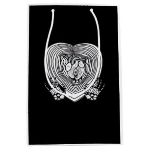 Sac Cadeau Moyen Crier Coeur classique - Squelette Mains Coeur