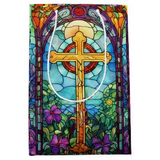 Sac Cadeau Moyen Croix en verre tendu