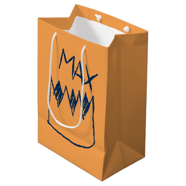 Sac Cadeau Moyen Croquis max. et couronne (Devant Angle)