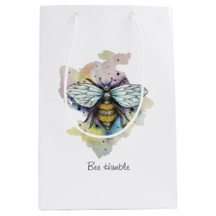 Sac Cadeau Moyen Cute Bee And Rainbow Wash