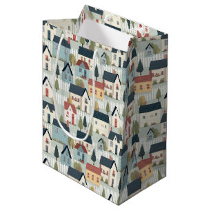 Sac Cadeau Moyen Cute carrelé cottage noyau Maison de chauffage fêt