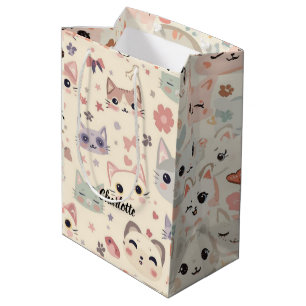 Sac Cadeau Moyen Cute Chat simple chaton Motif
