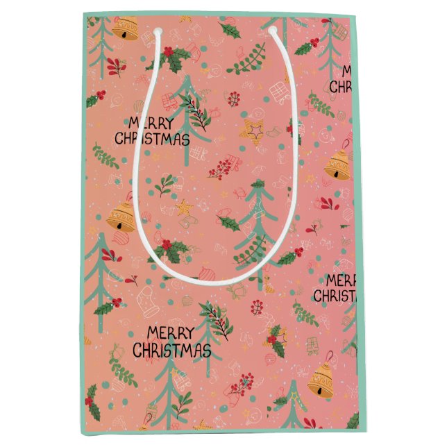 Sac Cadeau Moyen  Cute Christmas Gift Bag (Devant)