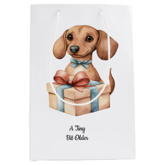Sac Cadeau Moyen Cute Dachshund Birthday Mug A Tiny Bit Older