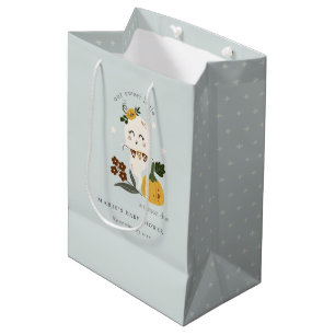Sac Cadeau Moyen Cute Halloween Blue Ghost Little Boo Baby shower