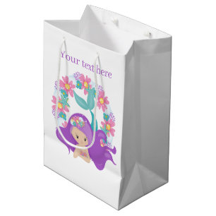 Sac Cadeau Moyen Cute imaginaire sirène personnalisable