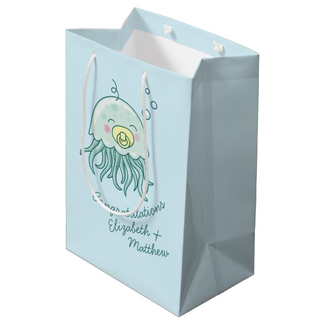 Sac Cadeau Moyen Cute méduse Baby shower Kawaii (Dos Angle)