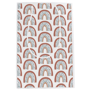 Sac Cadeau Moyen Cute Moderne Boho Neutral Arc-en-ciel