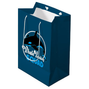 Sac Cadeau Moyen Cute Orca Whale Watching Squad Sea Animal