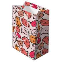 Cute Pastel, Hot rose & Orange Hand Drake Chat Fac